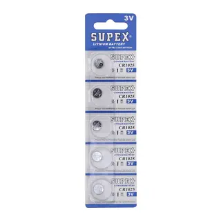 CR1025 1025 Boy Lityum Düğme Pil, 3 Volt, 5’li Kart