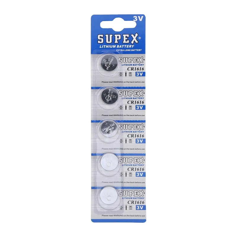 Cr1616 1616 Boy Lityum Düğme Pil, 3 Volt, 5’li Kart