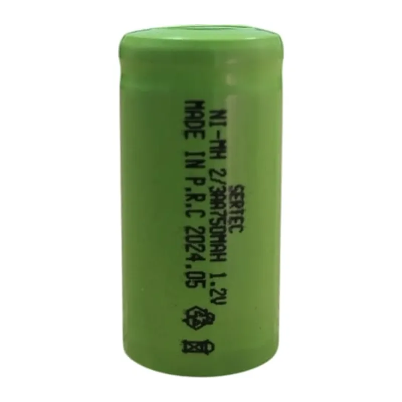 1.2V 750 Mah - 2/3AA - Ni-MH Şarjlı Pil - (Başsız / Flat Head)