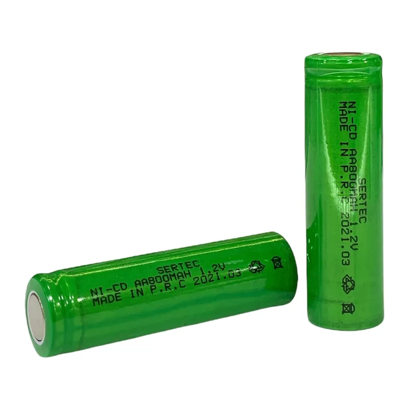 1.2V 800 Mah - AA - Ni-Cd Şarjlı Pil - (Başsız / Flat Head)