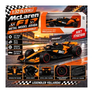 RW5232 1:32 MCLAREN F1 ÇEK BIRAK ARABA LİSANSLI METAL MODEL ARABA (adet fiyatıdır)