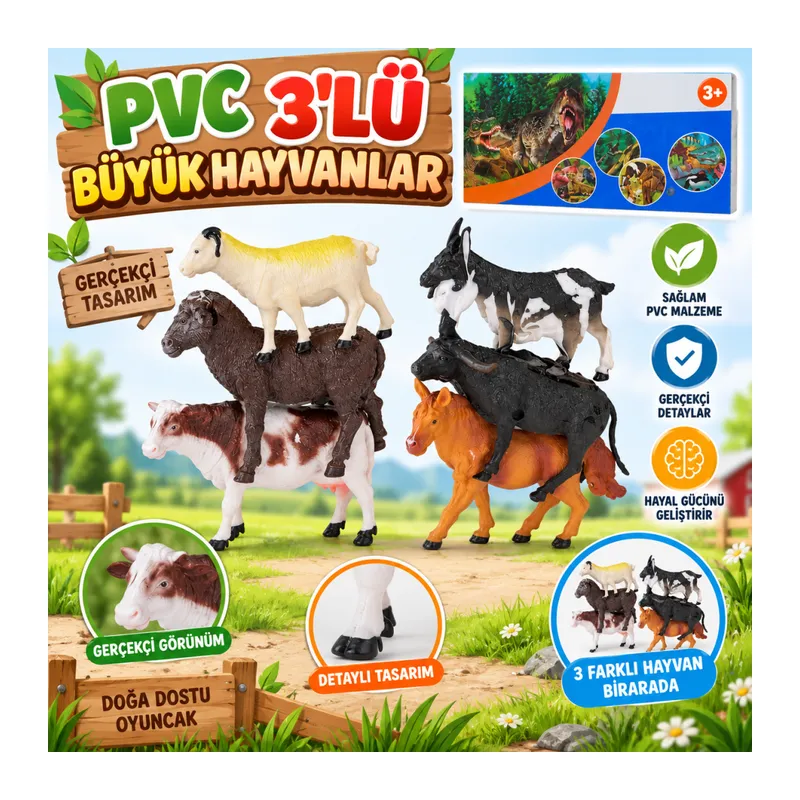 HJ688-2 Pvc 3LÜ Büyük Hayvanlar