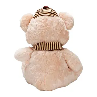 1001521 PELUŞ AYI OTURAN ŞAPKALI ATKILI 50CM 2R (adet fiyatıdır)