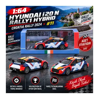1/64 Hyundai i20 N Rally1 Hybrid Croatia Rally 2024 #11 (adet fiyatıdır)