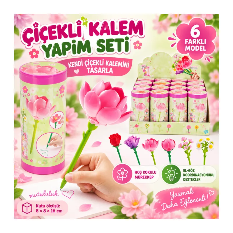 Çiçekli Kalem Yapım Seti