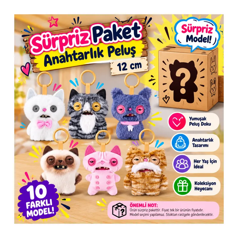 Anahtarlık Sürpriz Paket 12 cm