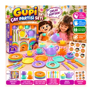 6831 Çay Seti Kutulu Gupi My Tea Party 36PRÇ Gup