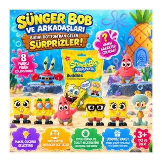 SpongeBob SquarePants Buddies 3D Sürpriz Figür Paketi