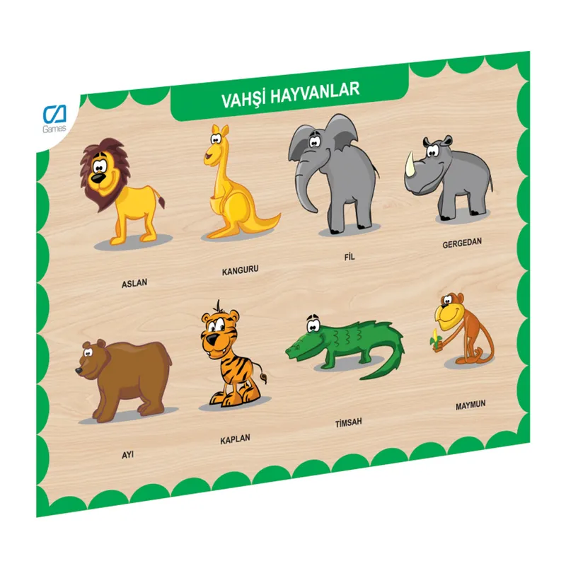 CAAHS-3213 Ca Games Ahşap Vahşi Hayvanlar Bul-tak