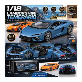 11052 1 18 LAMBORGHINI TEMERARIO 2025 2A (adet fiyatıdır)