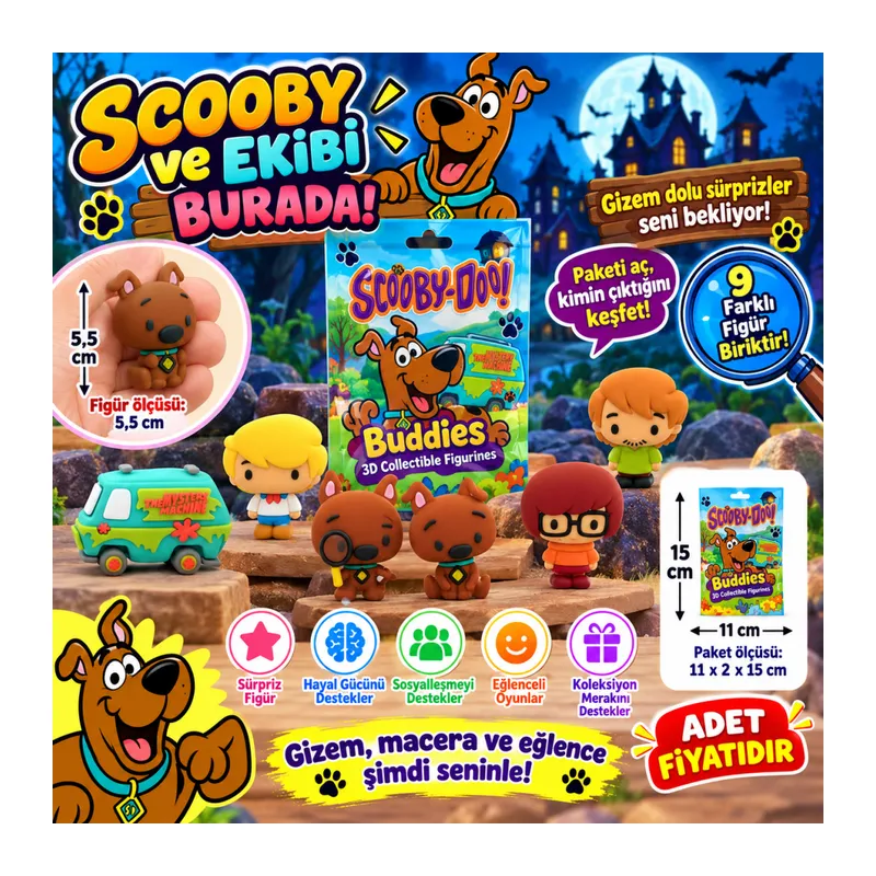 20302 3D Figür Scooby Doo Buddıes Sürpriz Paket Scoo 36D