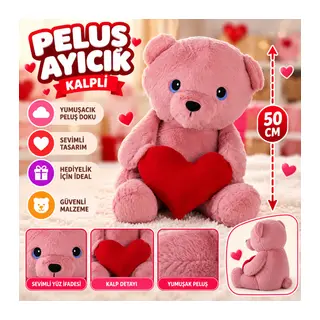 7999 50 Cm Pembe Kalpli Ayı
