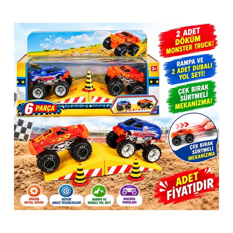 SNT30606 6 PCS MONSTER TRUCK (adet fiyatıdır)