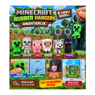 Minecraft Rubber Hangers Anahtarlık (adet fiyatıdır)