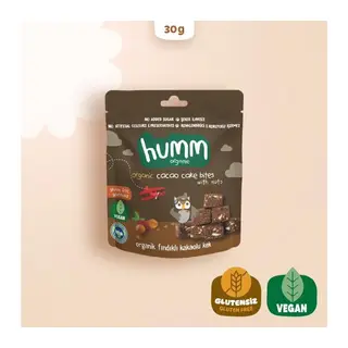 Organik Fındıklı Kakaolu Vegan Kek 30 Gr
