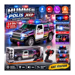 WH327-10 Hummer Polis Jeep Parlak Oyuncak Polis