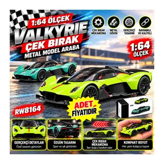 RW8164 1:64 Aston Marton Valkyrıe Çek Bır.ara Metal Model Araba (adet Fiyatıdır)