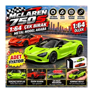 RW8864 1:64 750S ÇEK BIR.ARABA METAL MODEL ARABA (adet fiyatıdır)
