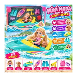 BIG90458 Mini Moda Bebek Ve Sürat Teknesi Oyuncak