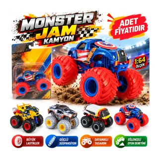 Monster Jam Kamyon Marvel Tekli Paket (adet fiyatıdır)