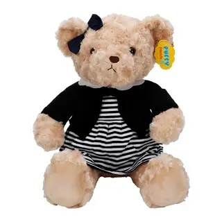 Kıyafetli Peluş Ayı Takım Elbiseli Ayı 37 cm