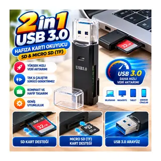 Hafıza Kartı - Tf Kart Okuyucu Hub Adaptör Veri Aktarıcı