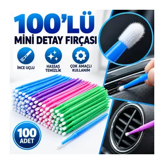 100’lü Mini Tek Kullanımlık Araba Rötüş Fırçası –İnce Uçlu Yumuşak Kıllı Boya Uygulayıcı, Otomotiv Detaylandırma