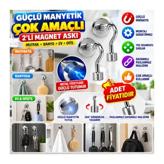 Güçlü Manyetik Mutfak,Banyolar İçin Çok Amaçlı 2'li Magnet Askı