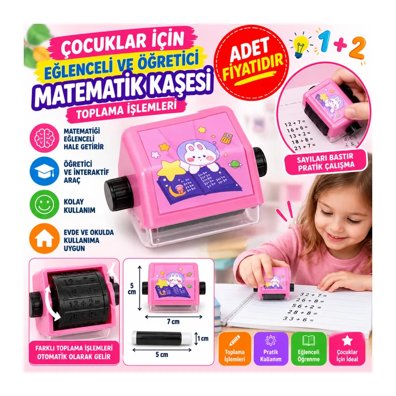 Çocuklar İçin Eğlenceli Ve Öğretici Matematik Toplama İşlemleri Kaşesi (adet fiyatıdır)