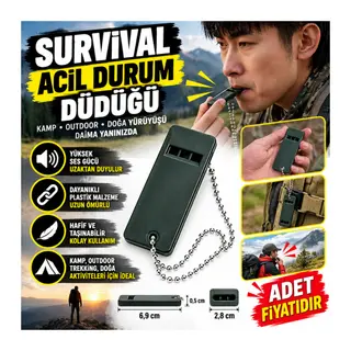 Kamp Outdoor Yaşam Yüksek Sesli Acil Durum Survival Plastik Düdük(adet fiyatıdır)