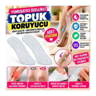 Yumuşatıcı Özellikli Topuk Ağrısını Gidermeye Yardımcı Çok Amaçlı Ortapedik İnce Tasarımlı (adet fiyatıdır)