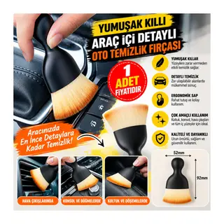 Yumuşak Kıllı Araç İçi Detaylı Oto Temizlik Fırçası(adet fiyatıdır)