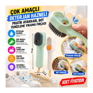 Çok Amaçlı Deterjan Hazneli Pratik Ayakkabı, Bot Temizleme Yıkama Fırçası (adet fiyatıdır)