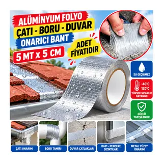 Yüksek Sıcaklık Dayanan Su Geçirmez Çatı Boru Duvar Çatlak Onarıcı Yapışkan Bant Folyo 5 cm (adet fiyatıdır)