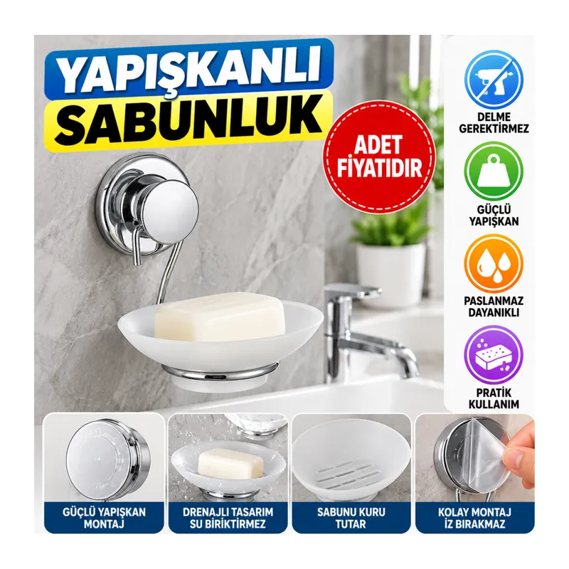 Yapışkanlı Sabunluk (adet fiyatıdır)