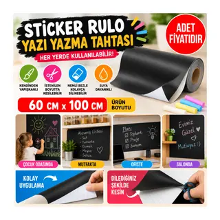 Sticker Rulo Yapışkanlı Çocuk Yazı Yazma Tahtası Yazı Yazma Sticker