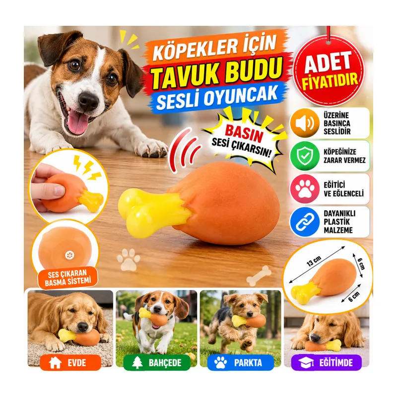 Köpekler İçin Oyuncak Tavuk Budu (adet fiyatıdır)