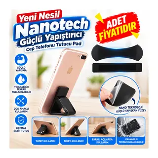Yeni Nesil Nanotech Güçlü Yapıştırıcı Cep Telefonu Tutucu Pad (adet fiyatıdır)