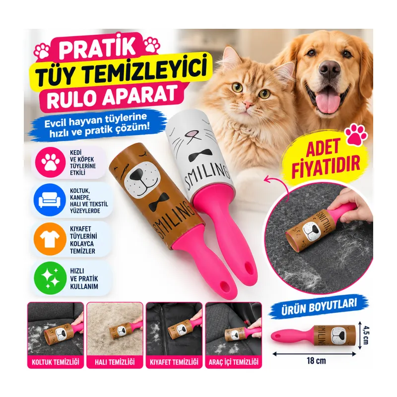 Pratik Tüy Alma ve Temizleme Tüy Toplama Makinesi Rulo Aparat (adet fiyatıdır)