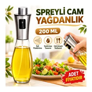 Çok Amaçlı Spreyli Sızdırmaz Cam Şişe Yağdanlık Limon Sirke Sos Püskürtücü Dağıtıcı Sprey (adet fiyatıdır)