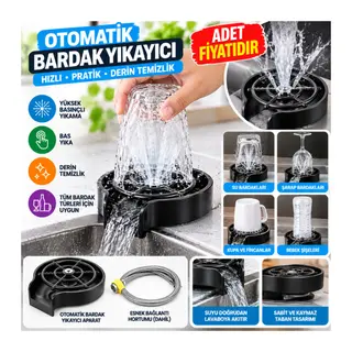 Yüksek Basınçlı Otomatik Bardak Yıkama Aparatı Mutfak Lavaboları İçin Hızlı Kupa Durulayıcı (adet fiyatıdır)