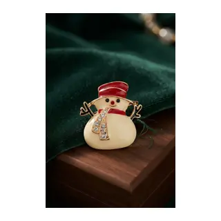 Yılbaşı Temalı Kardan Adam Model Broş