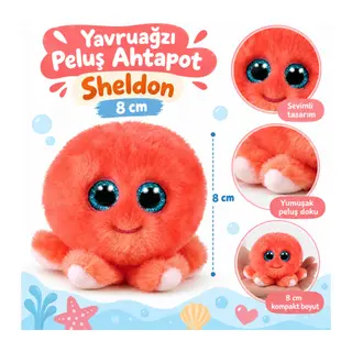 Yavruağzı Peluş Ahtapot Sheldon 8 cm