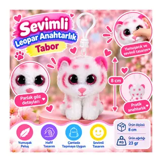Peluş Leopar Anahtarlık Tabor