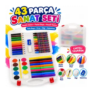 43 Parça Çantalı Sanat Seti