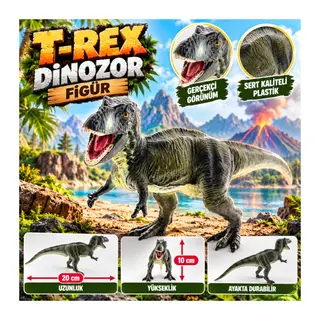 Sert Plastik Dinozor Figür - T-Rex