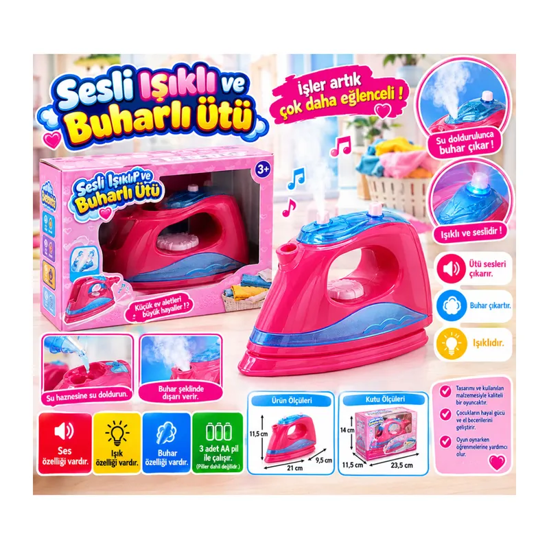 Sesli Işıklı ve Buharlı Ütü