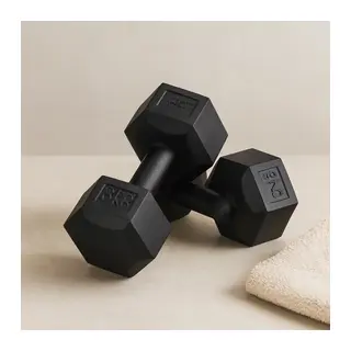 6 kg Plastik Köşeli Dambıl (Çift)