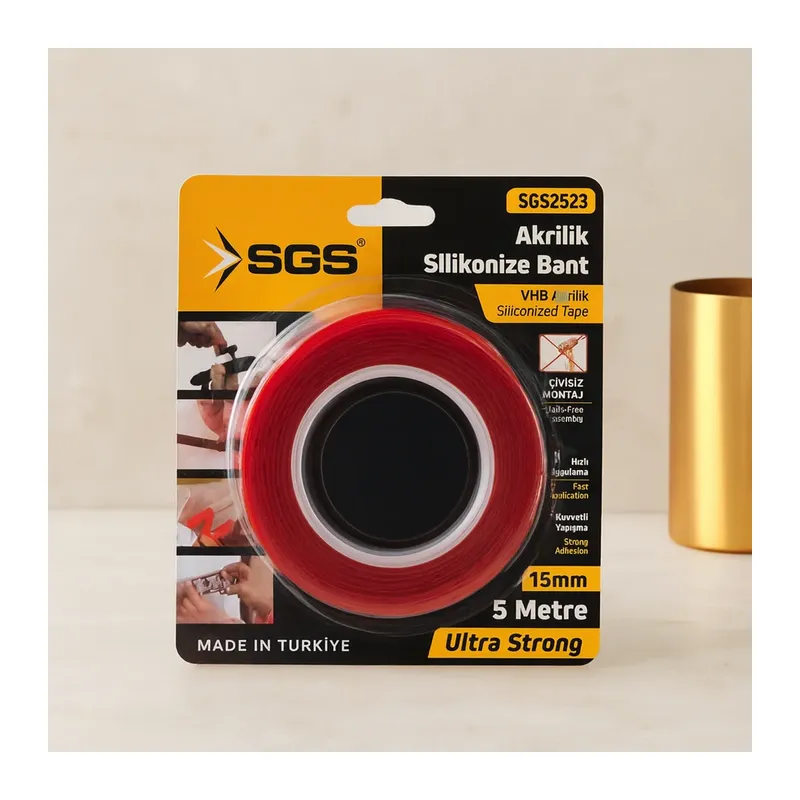 Akrilik Silikonize Çift Taraflı Bant (VHB) 15mm x 5yd