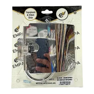 Krom Kapaklı Yapışkanlı WC Kağıtlığı